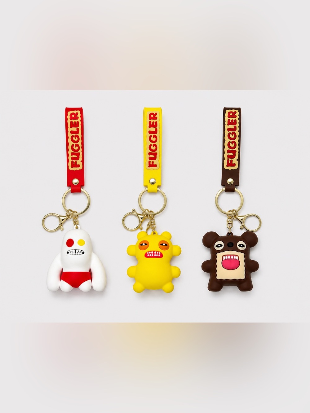 Fuggler Monster Keychain Set of 3 – Silicone Character Keychains